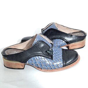Freebird by Steven Malena Distressed Slip on Mules Heel